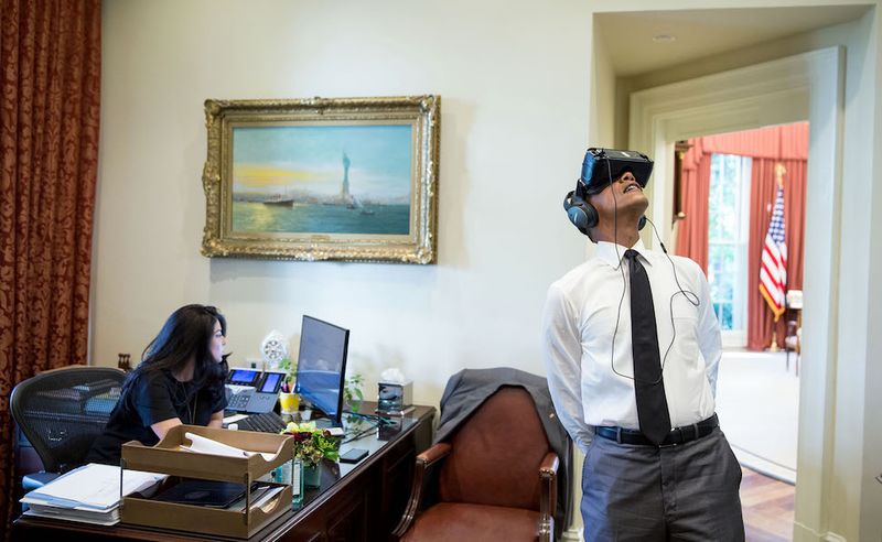 Illustration for article titled Photoshop Contest: What Is Obama Actually Watching in VR?